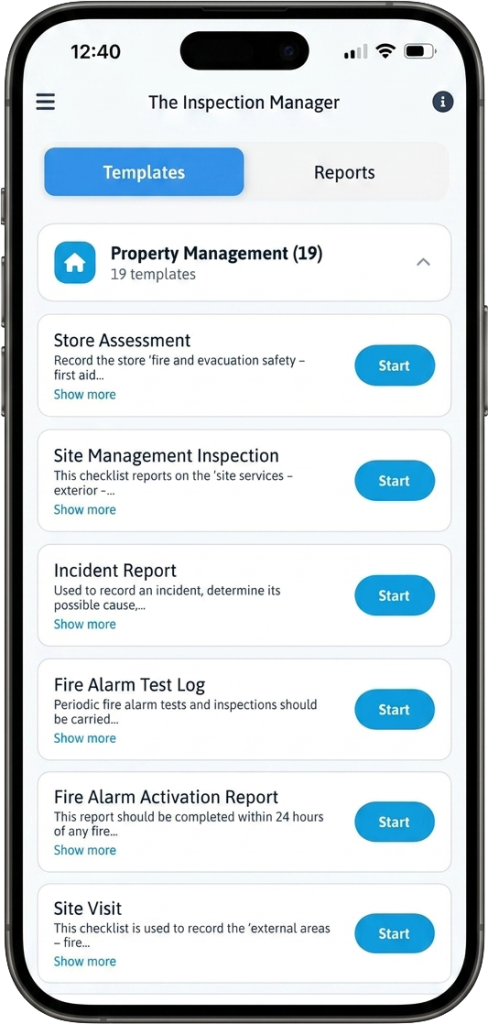 Starting report